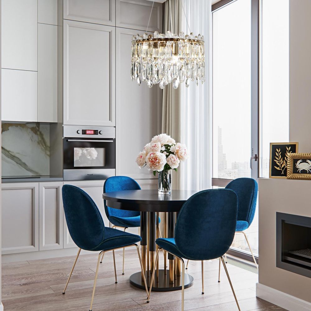 Подвесная люстра 40*40*130 см, Е14 8x40W, Золото MODELUX ML.837.8 GD