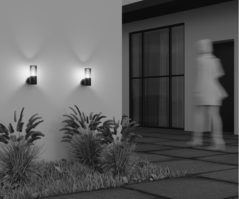 Светильник настенный 8*8*21 см, 1*E27, 60W, Maytoni Amas O432WL-01GF серый