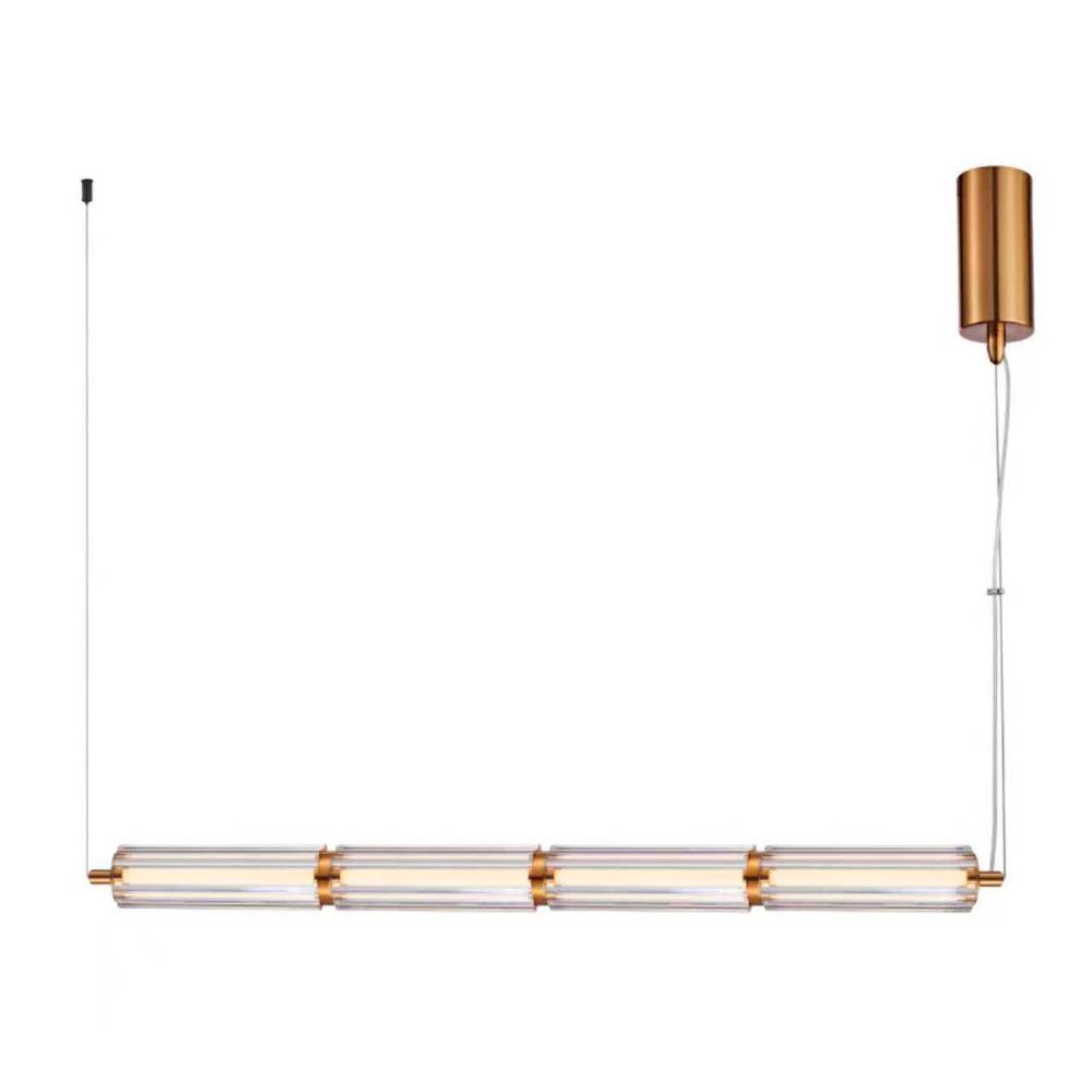 Подвесная люстра 90*6*20-173 см, 1*LED*14W, 3000K, Favourite Hexagoni 4777-4P, бронзовый