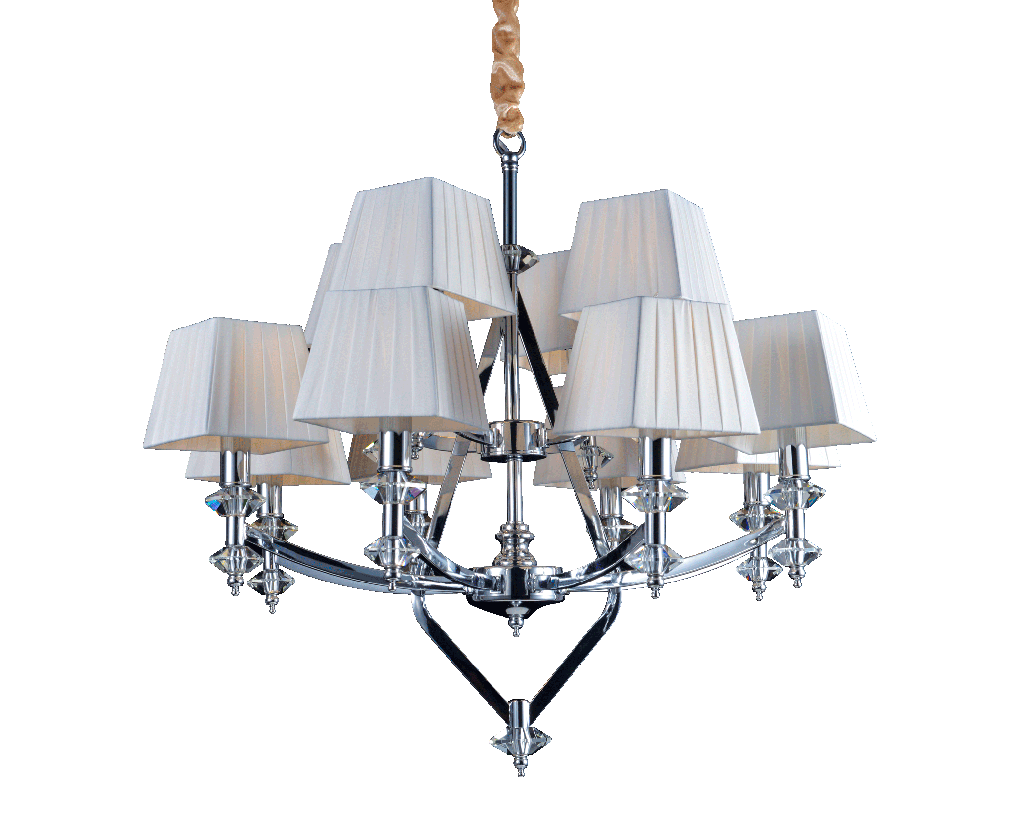 Люстра 750*680, 12*E14, 40W NewRgy Модерн 5282R/8+4A CHR, Хром