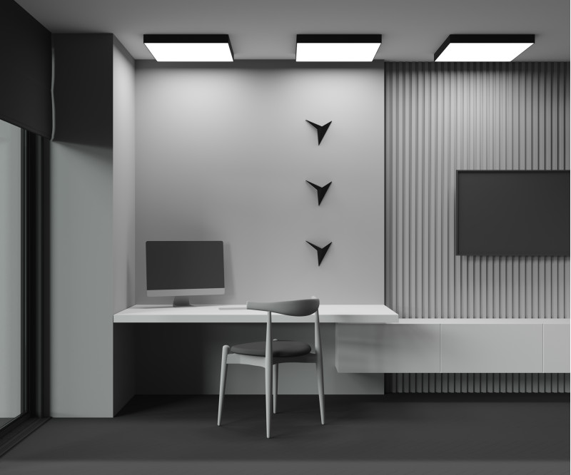 Светильник 60 см,90W, 3000K, Maytoni C032CL-90W3K-SQ-B, черный