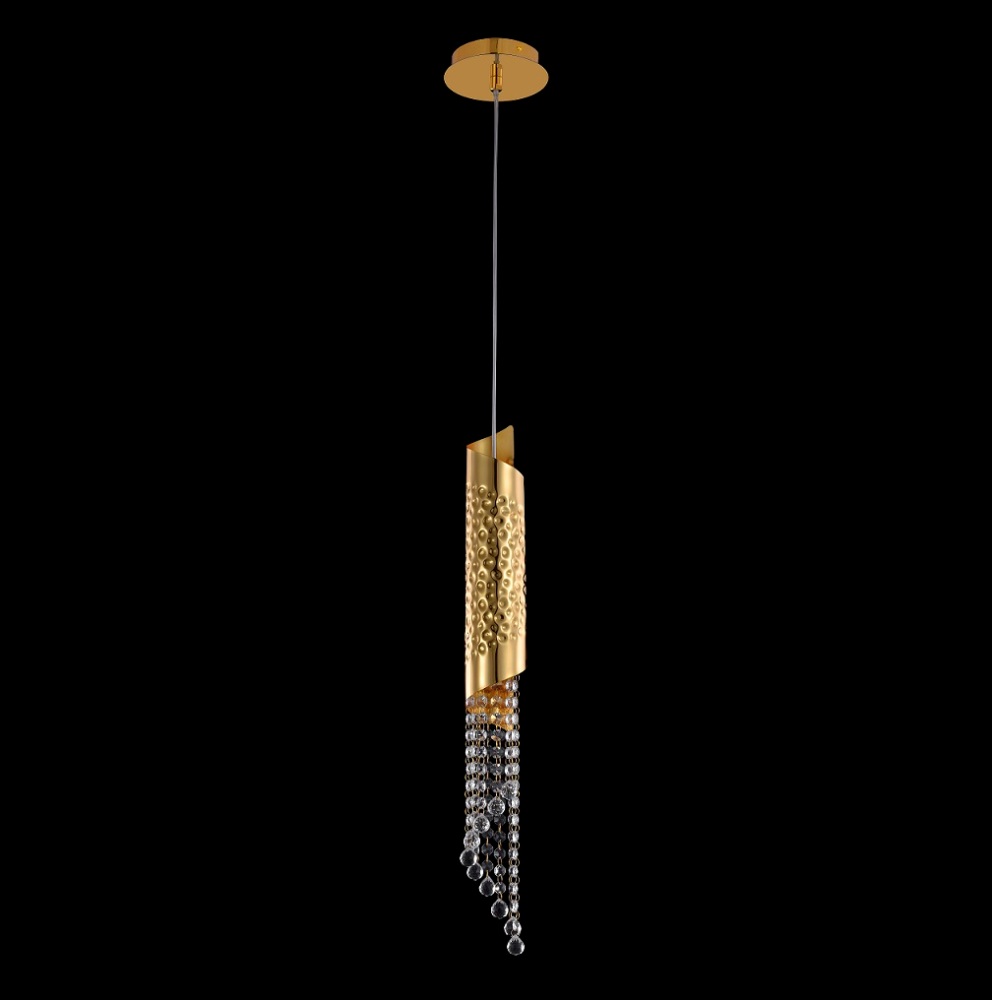 Светильник подвесной 8 см, Crystal Lux CREDO SP1 GOLD Золотой