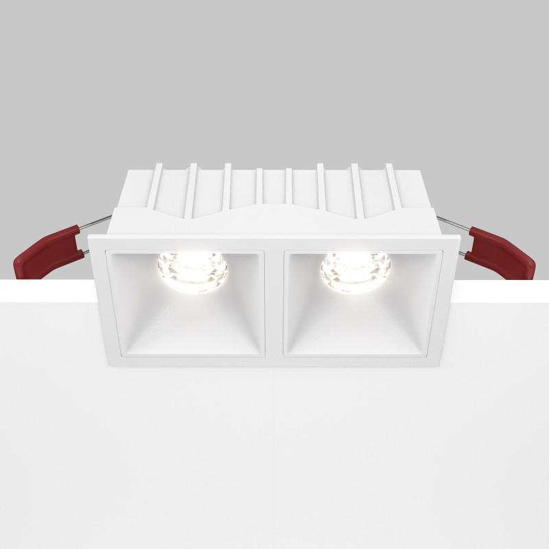 Светильник 13 см, 20W, 4000K, Maytoni Downlight Alfa LED DL043-02-10W4K-SQ-W, белый