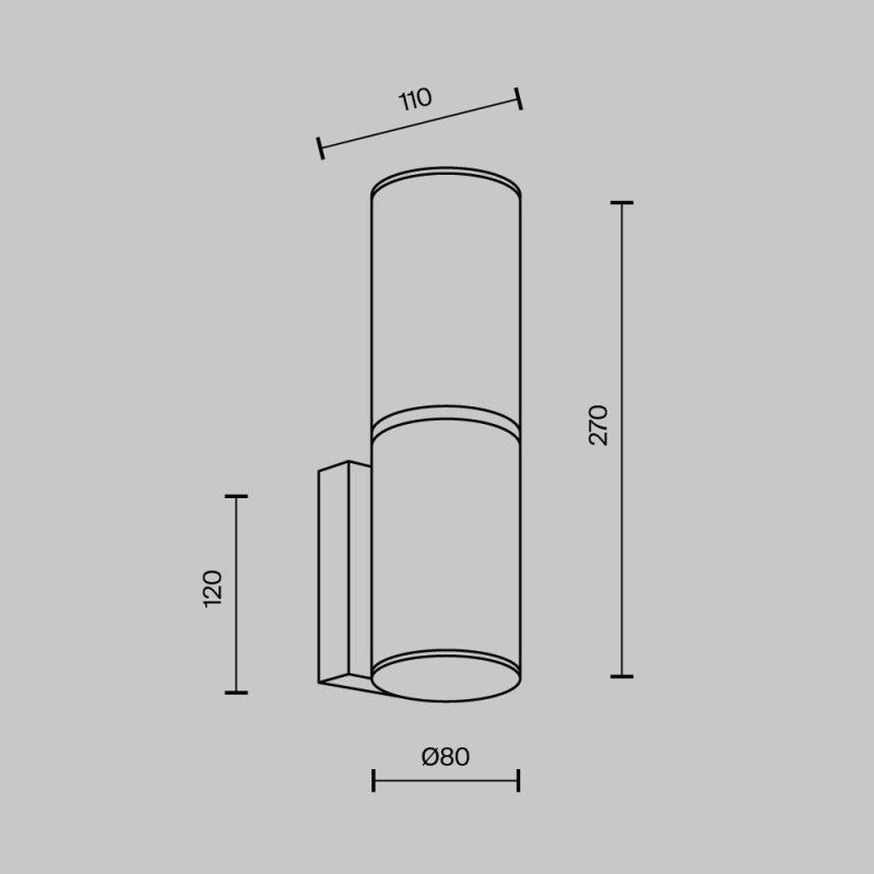 Настенный светильник MODESTYLE MS.106.270 BS бронза