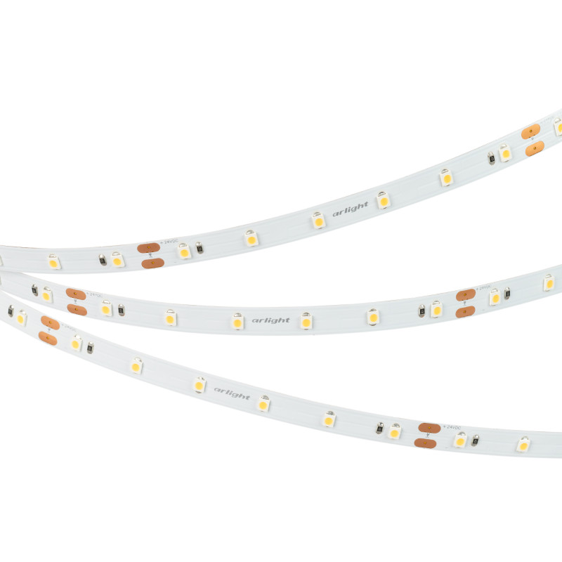 Лента NT-A60-8mm 24V White6000 (4.8 W/m, IP20, 3528, 5m) (Arlight, Открытый) 033520. Цена указана за 5 метров. Продается кратно 5 метрам.
