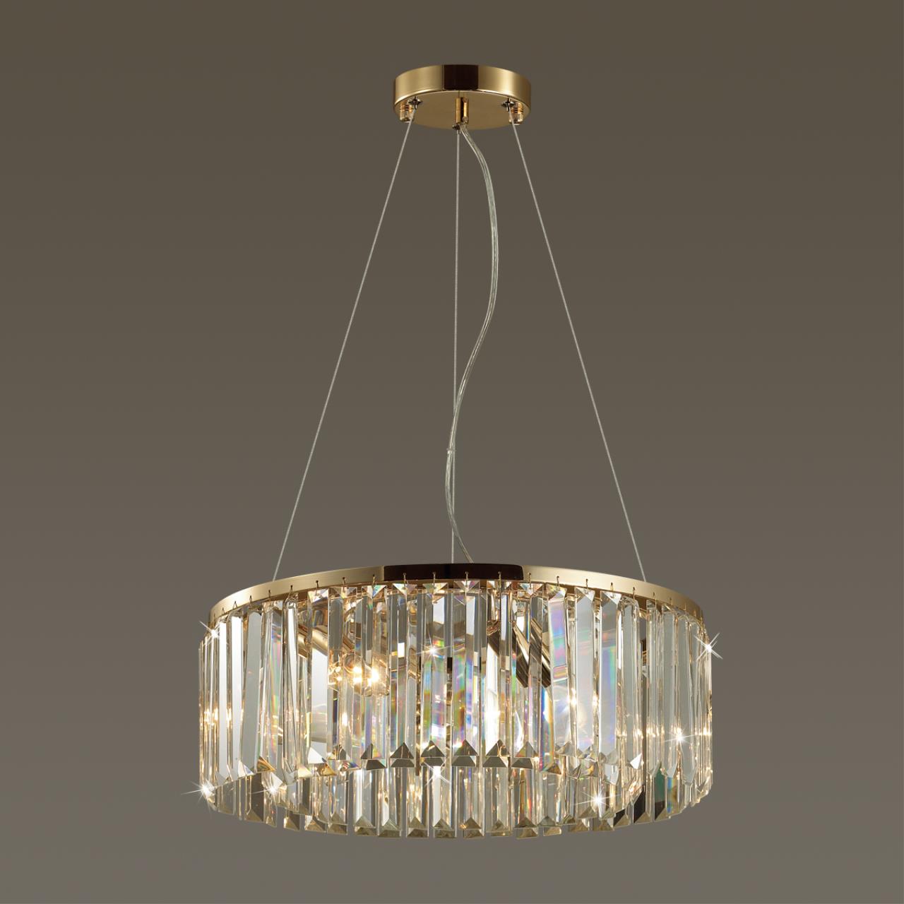 Подвесная люстра диаметр 45 см Odeon Light Vassa 4987/6 Золото