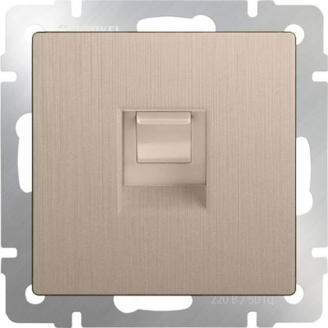 WL10-RJ-45 / Розетка Ethernet RJ-45 (шампань рифленый), 4690389085239