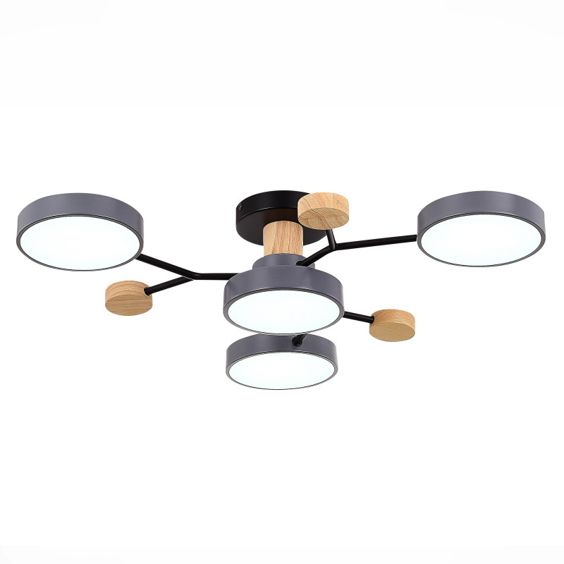 Светильник потолочный 12W, 3000K/4500K/6000K, Evoluce Faema SLE6006-702-04 Серый