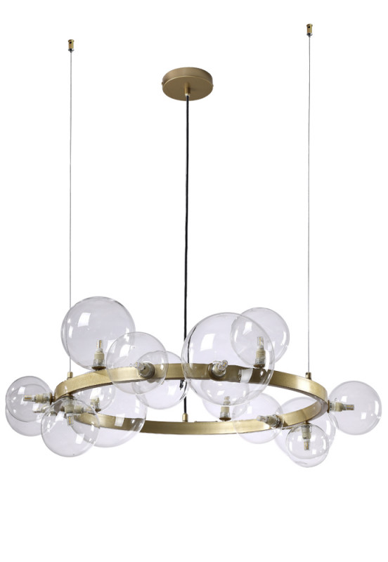 Люстра 85 см, Crystal Lux AGATA SP15 V2 GOLD/TRANSPARENTE Золото