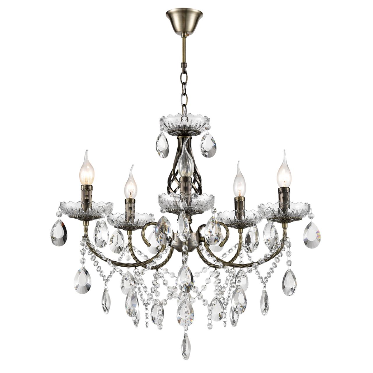 Люстра 60*94 см, 5*E14 Lumion Linn 8190/5 античная латунь