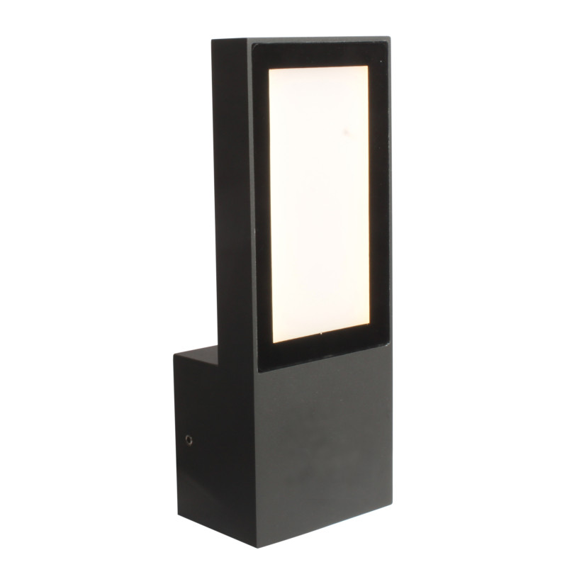 Уличный светильник Favourite Slender 3037-1W, D53*W81*H201, каркас черного матового цвета, стеклянный отражатель белого цвета, IP65