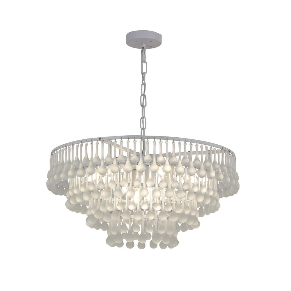 Подвесная люстра 60*31,5-76 см, 8*E14, 60W, Favourite Boonden 4604-8P, белый