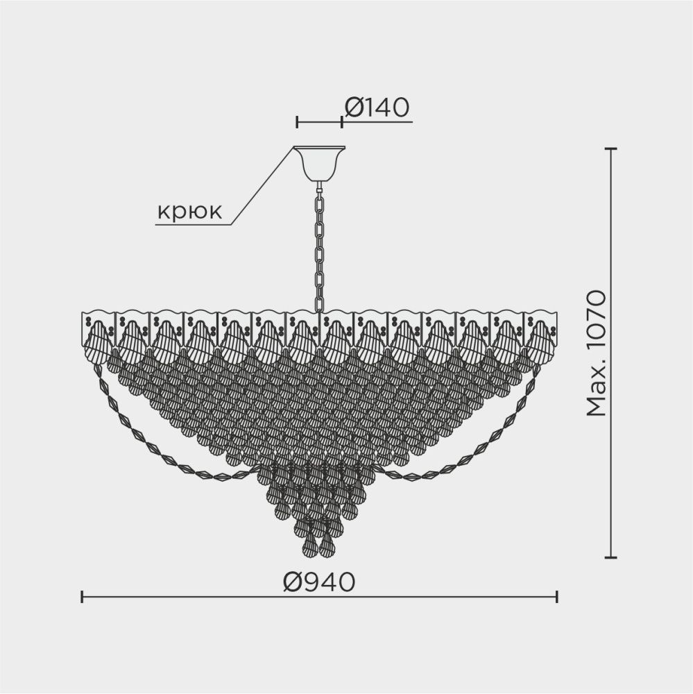 Подвесная люстра MODELUX premium ML.8881.24P GD