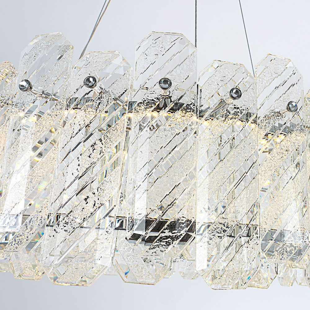 Подвесная люстра 60 см, 67W, 3000-6000K, MODELUX ML.350.600 CR, хром