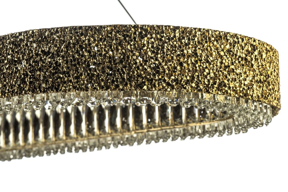 Люстра подвесная *100* см, Led лента*LED*82W, 3300/4200/6500K, Dio D`arte Neuron Neuron L 1.5.100x35.100 G, золото