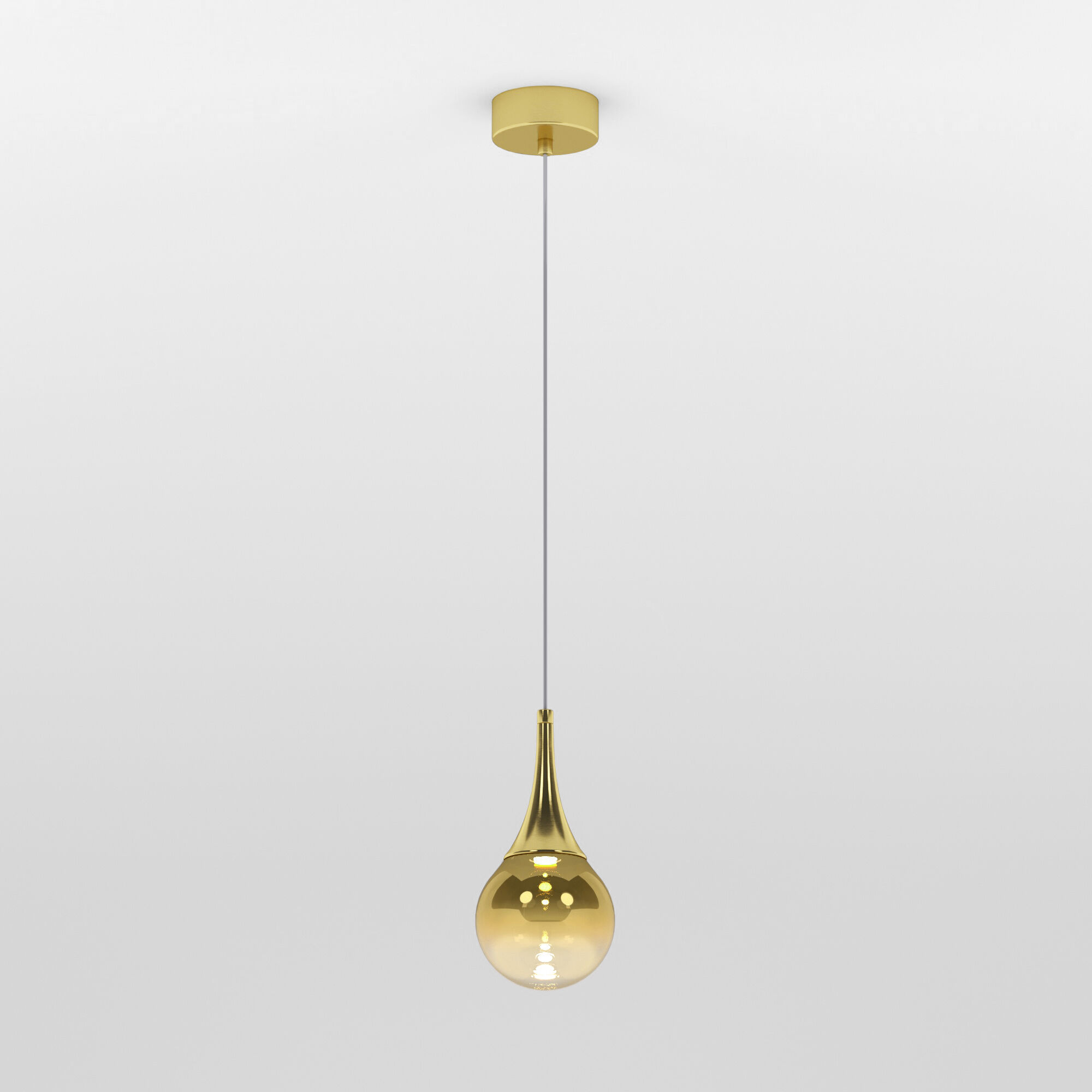 Подвесной светильник 10*10*150 см,  LED*5W, 4000 К, Eurosvet Adour 50256/1 LED золото
