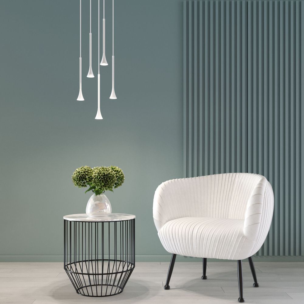 Подвесной акцентный светильник 6*6*142 см, LED, 5W, 4000K, Elektrostandard Hall 50314 LED, белый