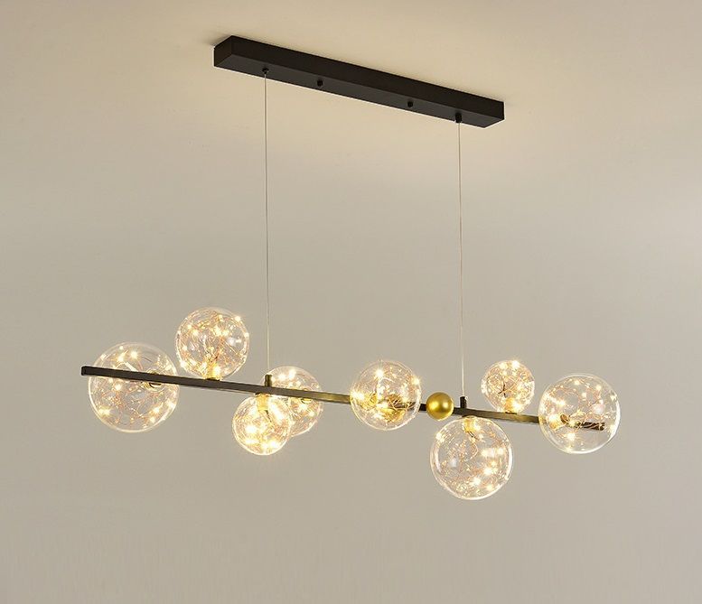 Светильник потолочный ElegantLight DZN-9142 ЧЕРНЫЙ D1100*250/H1200/8/LED/56W/4500K CASES 22-12