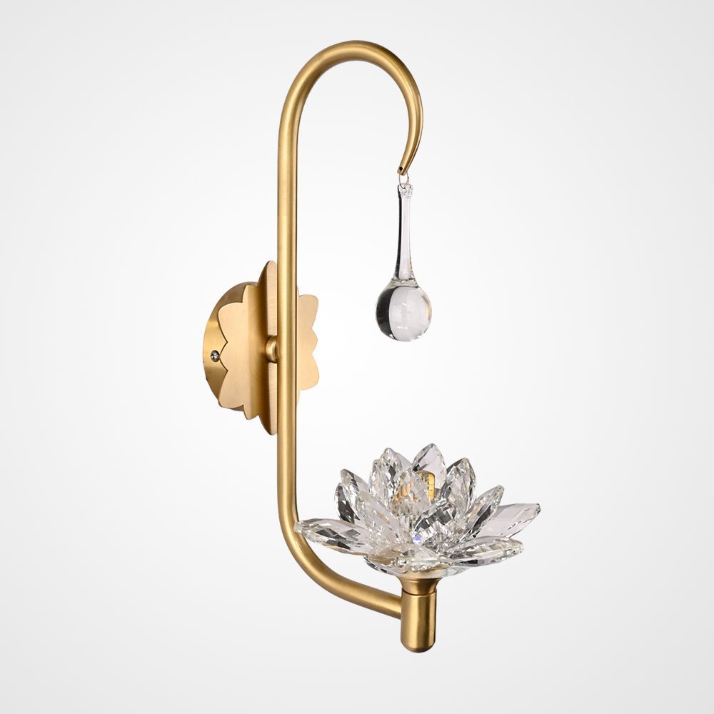 Настенное бра LOTOS WALL DROP 18*18*38 см, 1*G9*40W, ImperiumLoft LOTOS-WALL-DROP01, Латунь