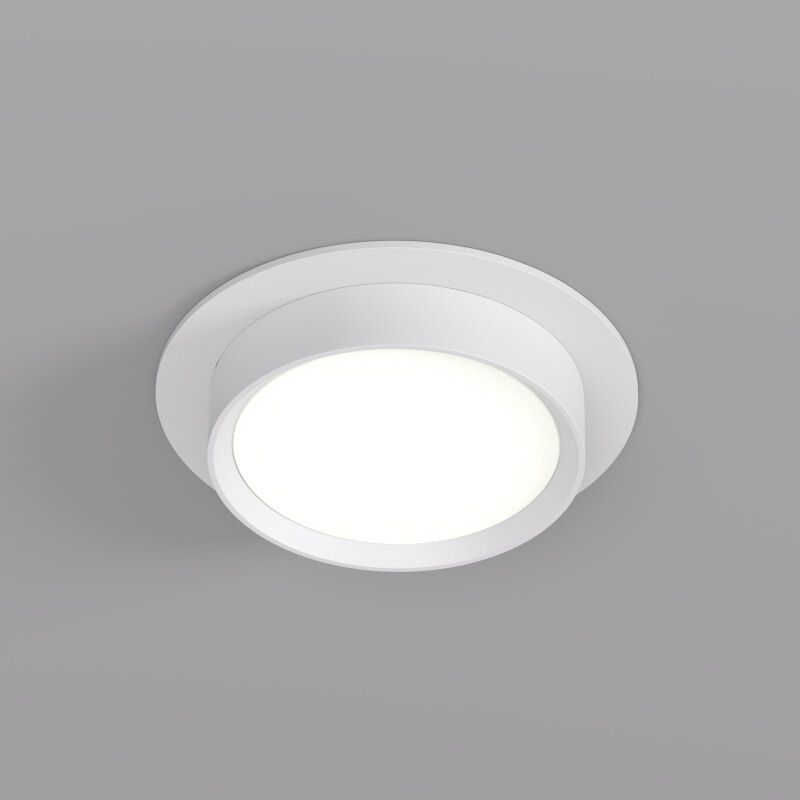 Встраиваемый светильник 11 см, Denkirs Flat DK2090-WH, белый