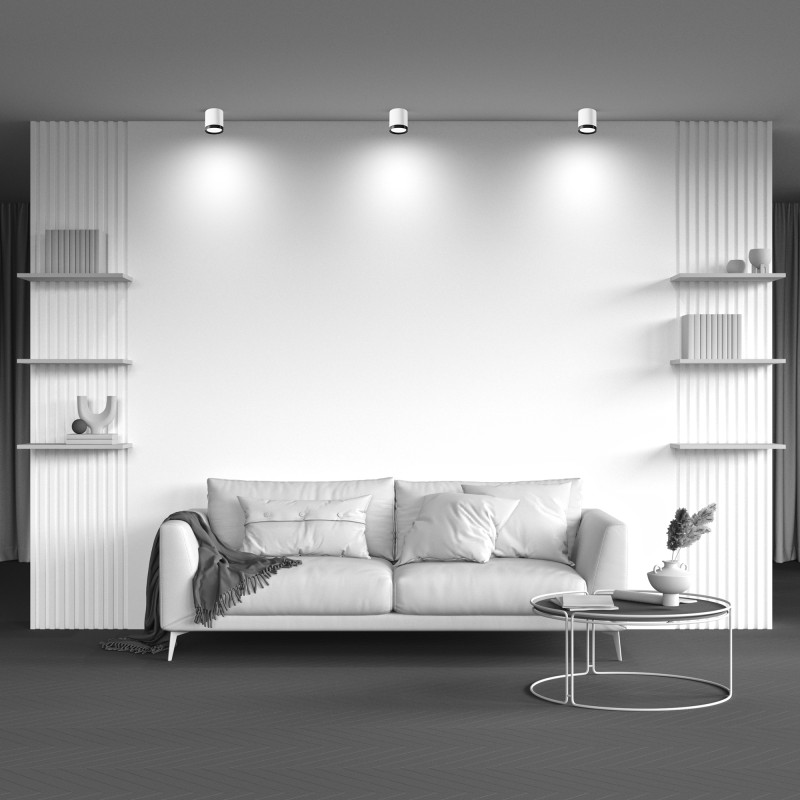 Светильник 9 см, Maytoni Hoop C086CM-GX53-MRD-WB, белый-черный