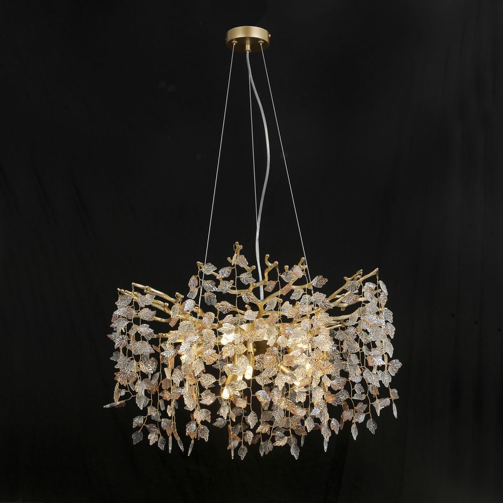 Люстра подвесная *60*45-100 см, 8*G9*20W, Lussole  LSP-6049, матовое золото