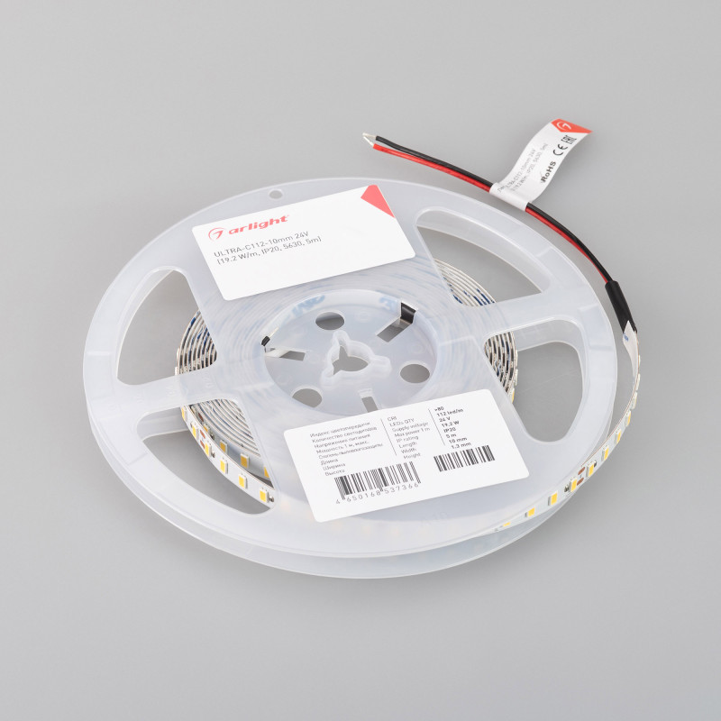 Лента ULTRA-C112-10mm 24V Warm2700 (19.2 W/m, IP20, 5630, 5m) (Arlight, высок.эфф.160 лм/Вт) 037454. Цена указана за 5 метров. Продается кратно 5 метрам.