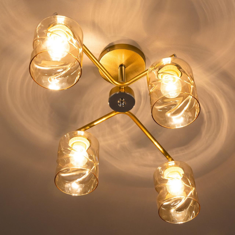 Люстра Citilux Клод CL137142 золото