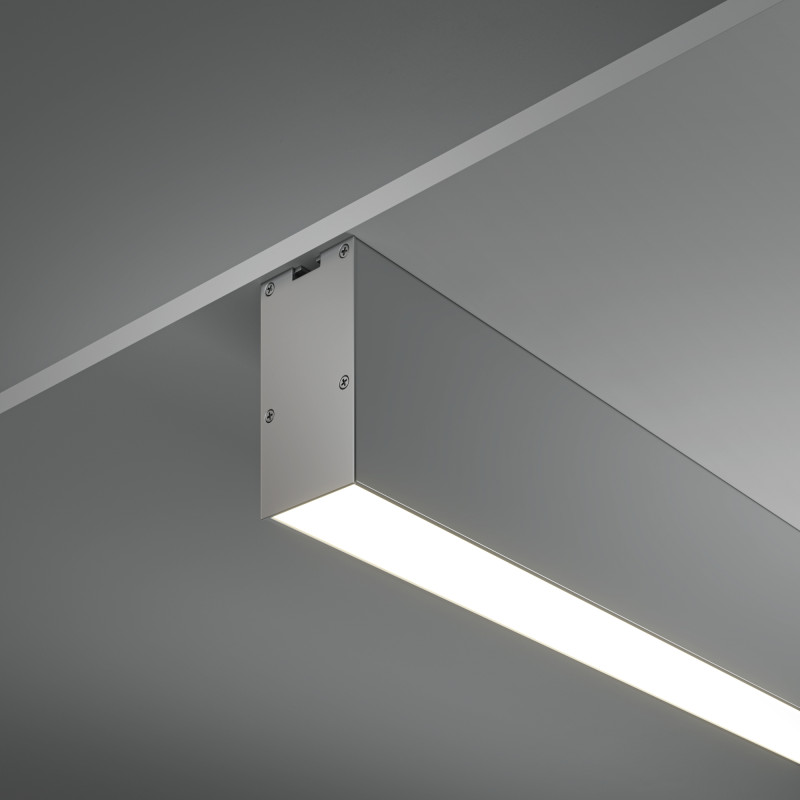 Алюминиевый профиль  Накладной 2000*35,6*66,8 мм для светодиодной ленты Maytoni Led strip Серебро ALM-3566-S-2M