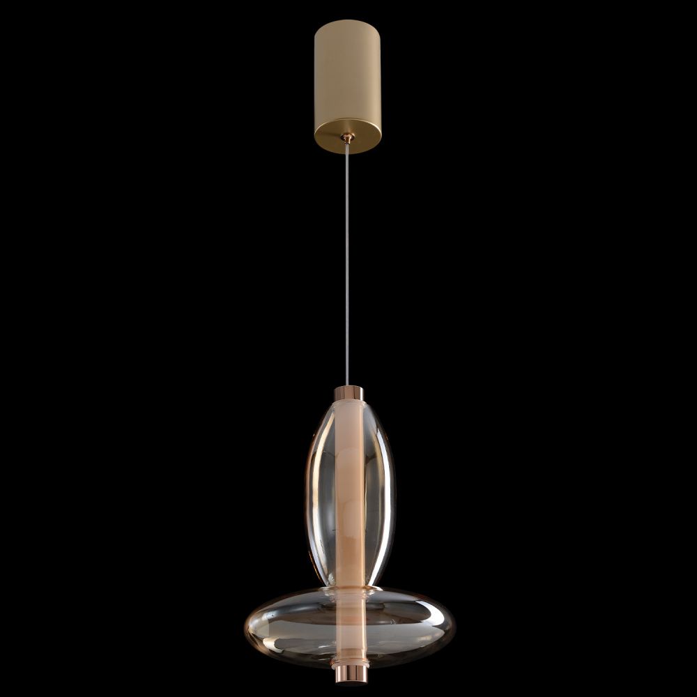 Светильник 18 см, 10W, 3000K, Crystal Lux QUASAR SP10W LED AMBER, золото