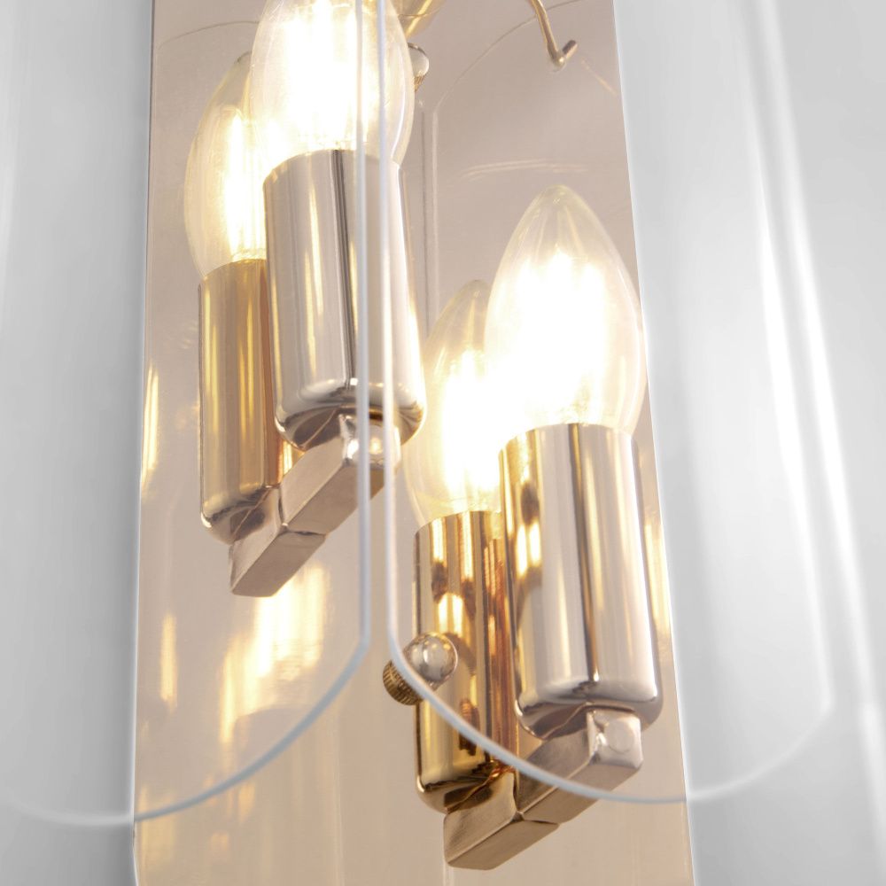 Бра 10*20*35 см, 2*E14*40W, Eurosvet Claire 60170/2, золото, a069010