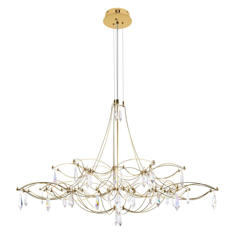 Подвесная люстра 100 см, 24W, 3000K, Loft IT Mira 10590/1000 Gold Asfour, золото