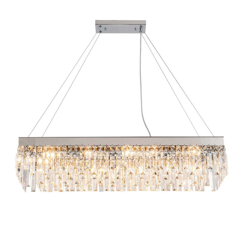 Подвесной светильник 910*320*215/1020 мм, 12*E14 хром Indigo Lacrima V000361, 12026/12PL Chrome