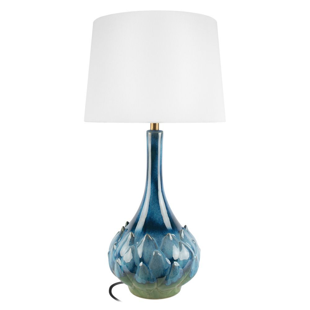 Настольная лампа 74 см, LOFT IT Kale 10518T Blue, синий-керамика