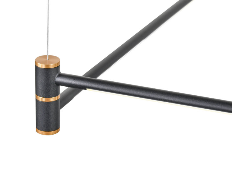 Подвесной светильник 8*166*93 см, 1*LED черный, золото Vele Luce Laser VL7182P24