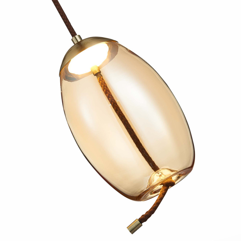 Люстра подвесная 17 см, 10W 3000K ST LUCE OZZIO SL6108.333.01 Бронза