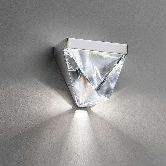 Светильник настенный ElegantLight DZN-13054 ХРОМ  D100/H100/1/LED/4500K FACETED-STONE 24-05