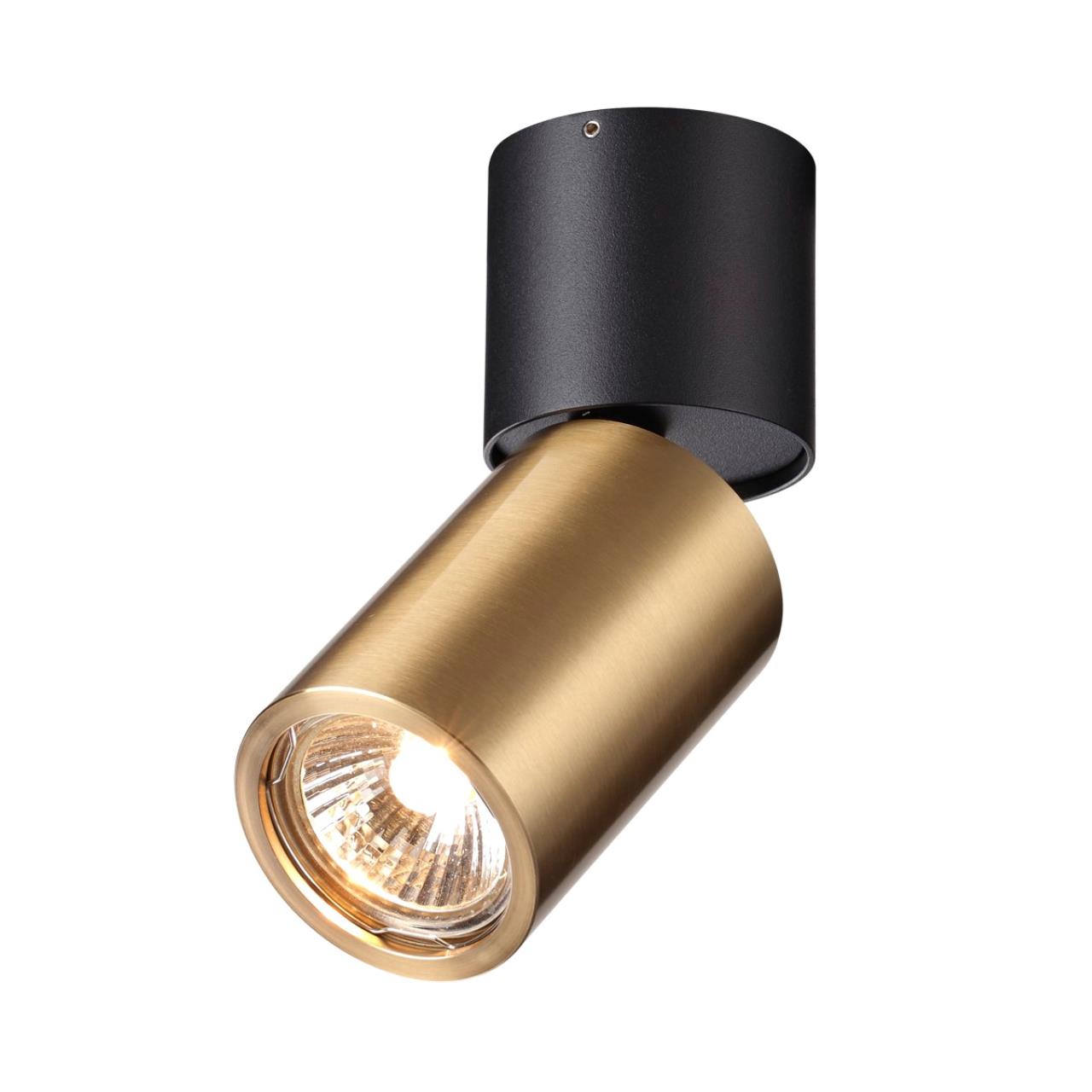 Светильник 6*6 см, GU10 50W, Odeon Light Duetta 4280/1C, черный-античная бронза