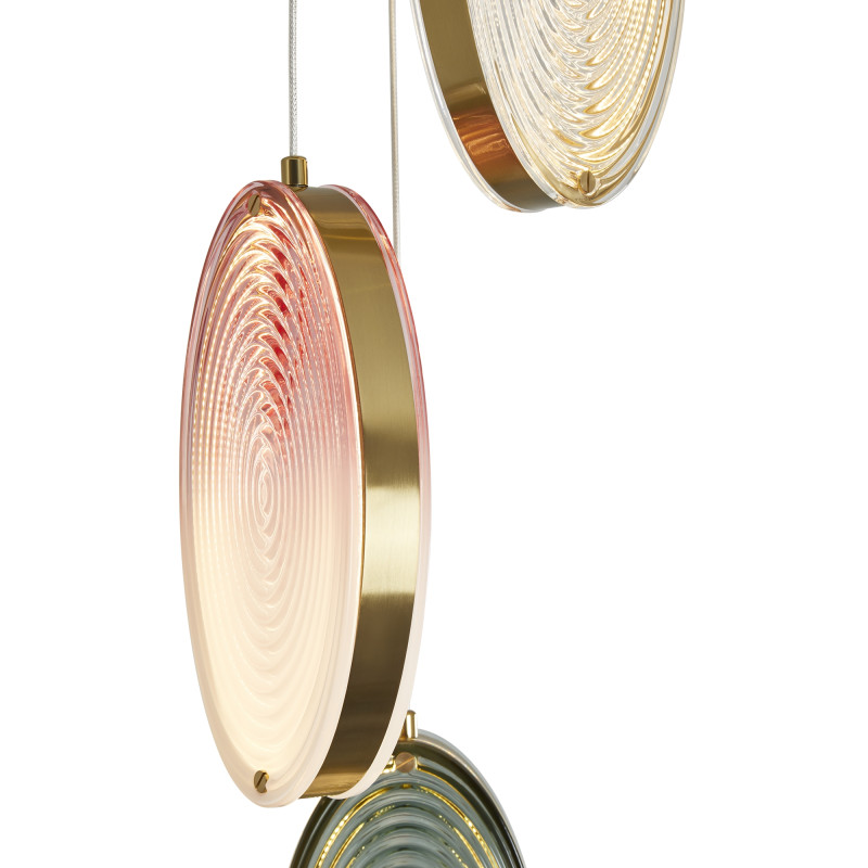 Светильник 29 см, 24W, 3000K, Freya Lolli FR6139PL-L24BS, латунь