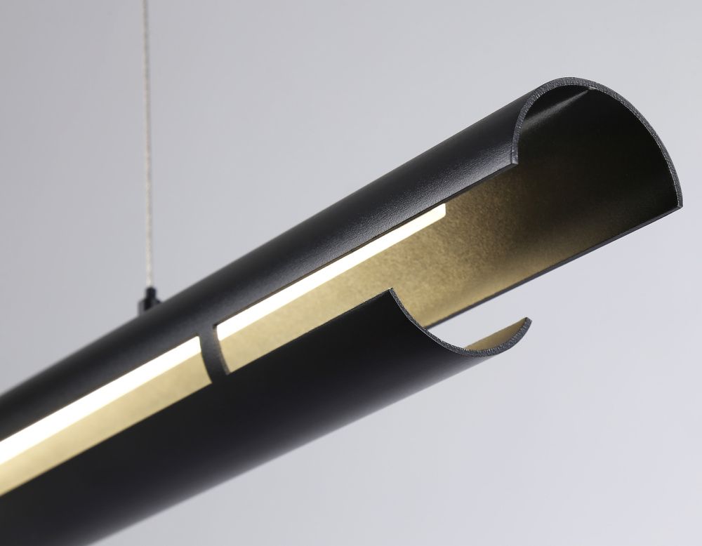 Подвесной светодиодный светильник 94,5*6*6-106 см, **W, 4200K, Ambrella Light Techno Spot TN71337, черный