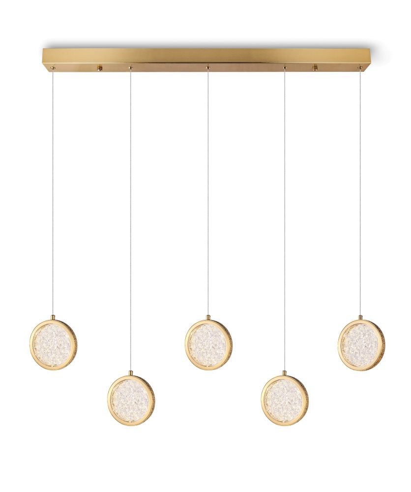 Люстра L700 x H1300, мм, 35W 4000K, BRASS(Латунь) NewRgy D2061-DW-L5 BRASS