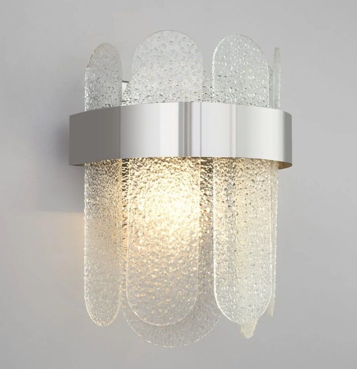 Светильник ElegantLight MD.7120 СHROME/ХРОМ  D210/H280/2/E14/40W PETAL DZN22-05 (1 из 2 в коробке)
