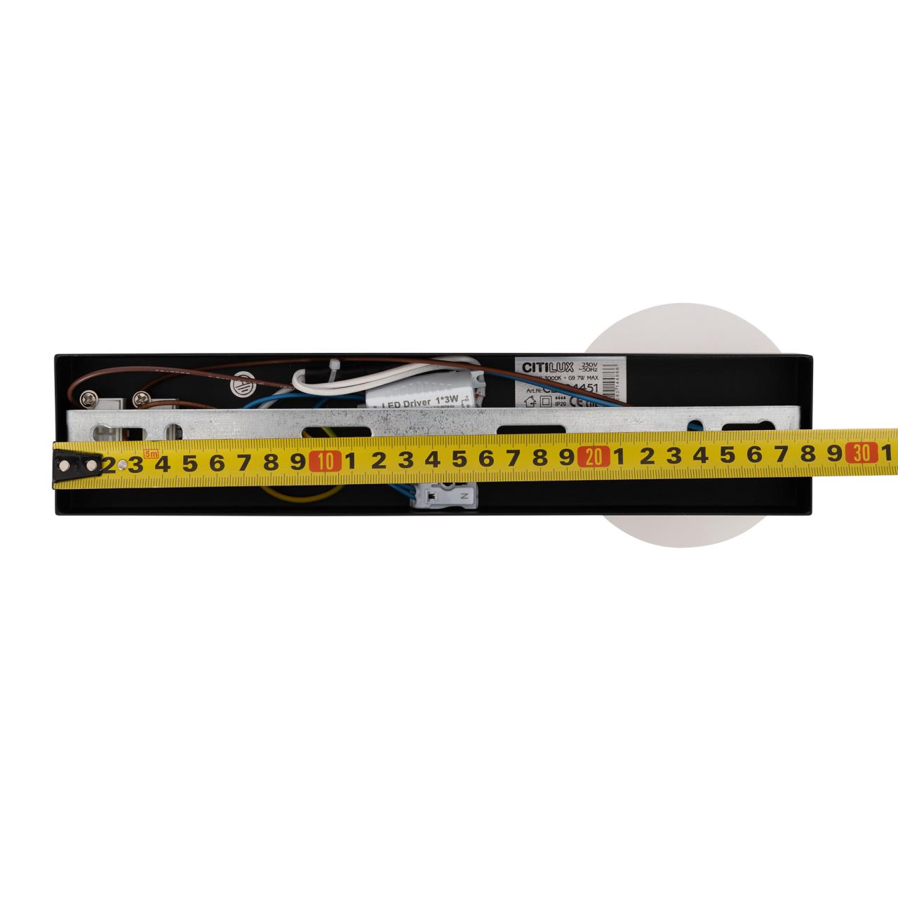 Светильник 29 см, G9+LED, 3000K, Citilux Декарт CL704451, черный-бронза