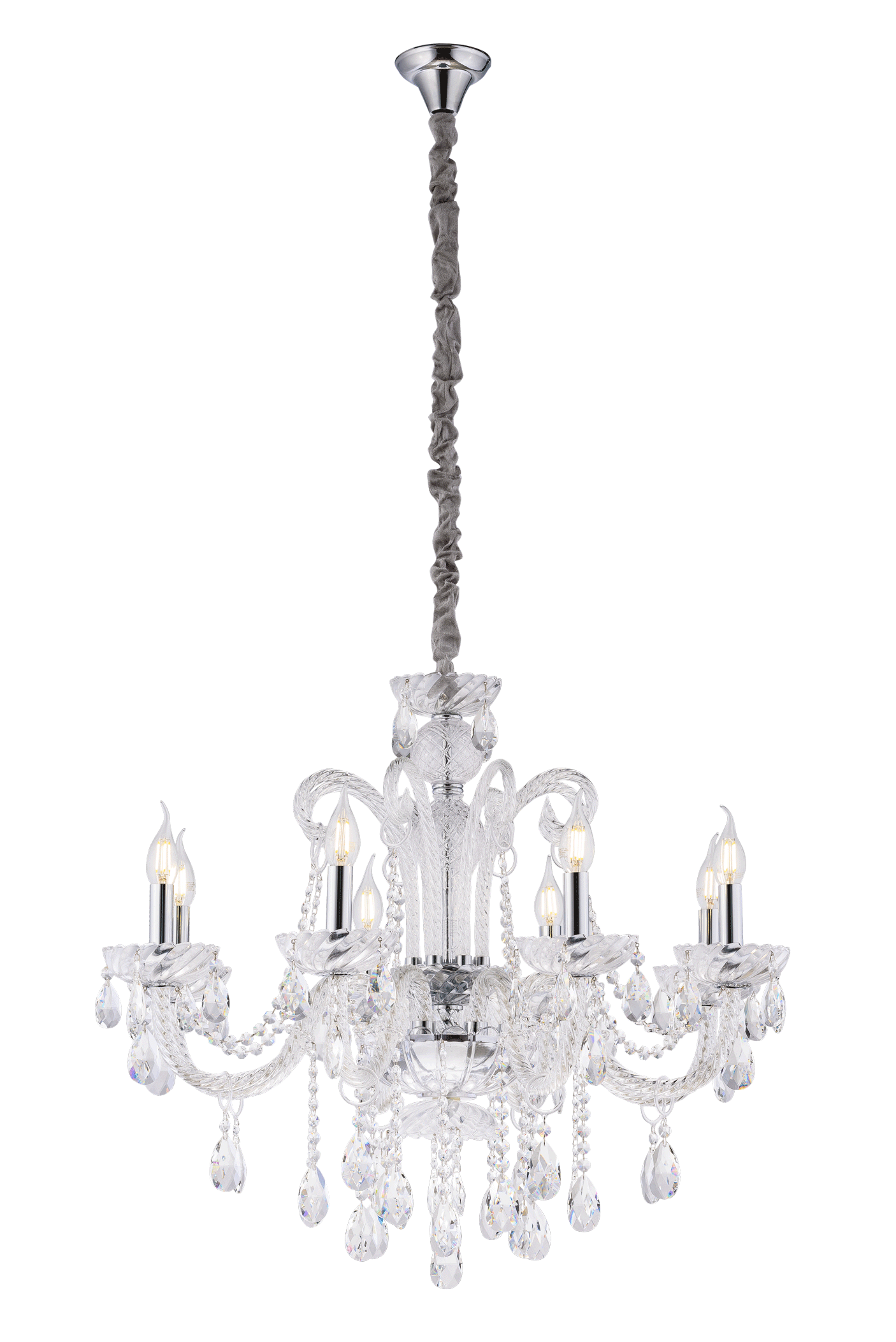 Люстра 750*660-1300, 8*E14, 40W NewRgy Premium 8281/8CR CHROME, Хром