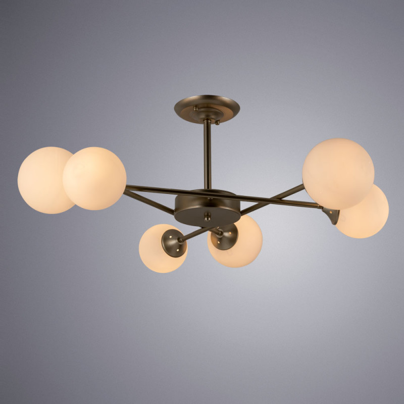 Потолочная люстра Arte Lamp Marco A2703PL-6SG, диаметр 81 см, золото
