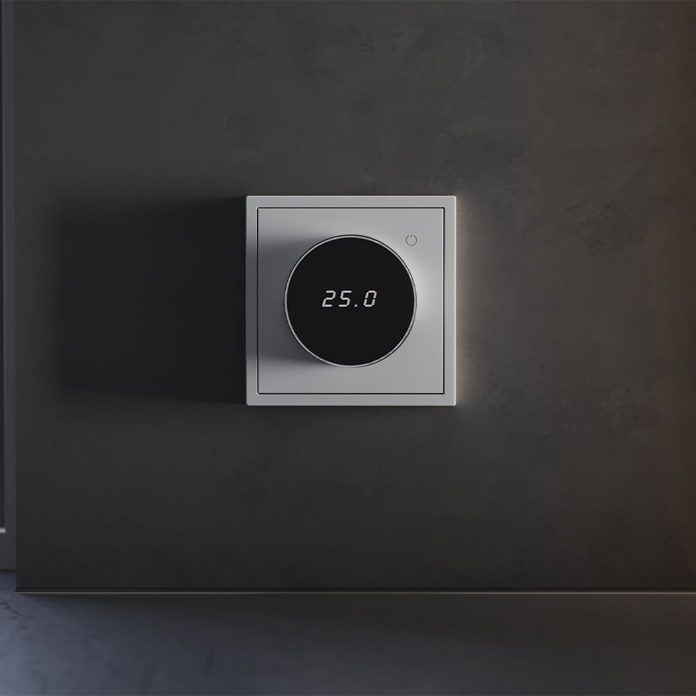 Терморегулятор электронный S70 с индикацией и датчиком, для теплого пола, серый Voltum VLS070116