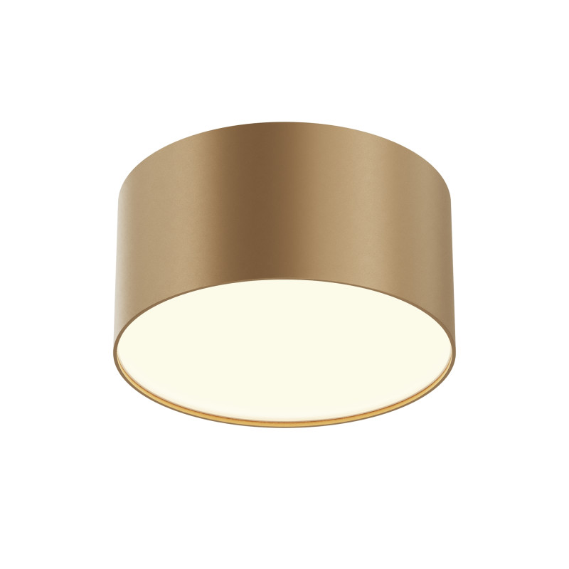 Накладной светильник 12*12*6 см, LED, 12W, 3000К, Maytoni Technical Zon C032CL-12W3K-RD-MG золото матовое
