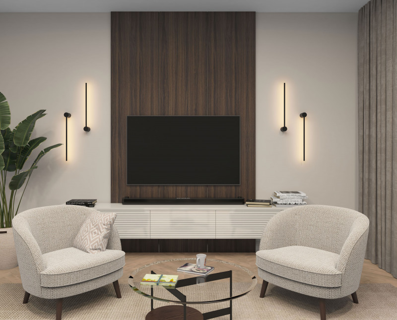 Бра 60 см Denkirs DK5010-BK черный