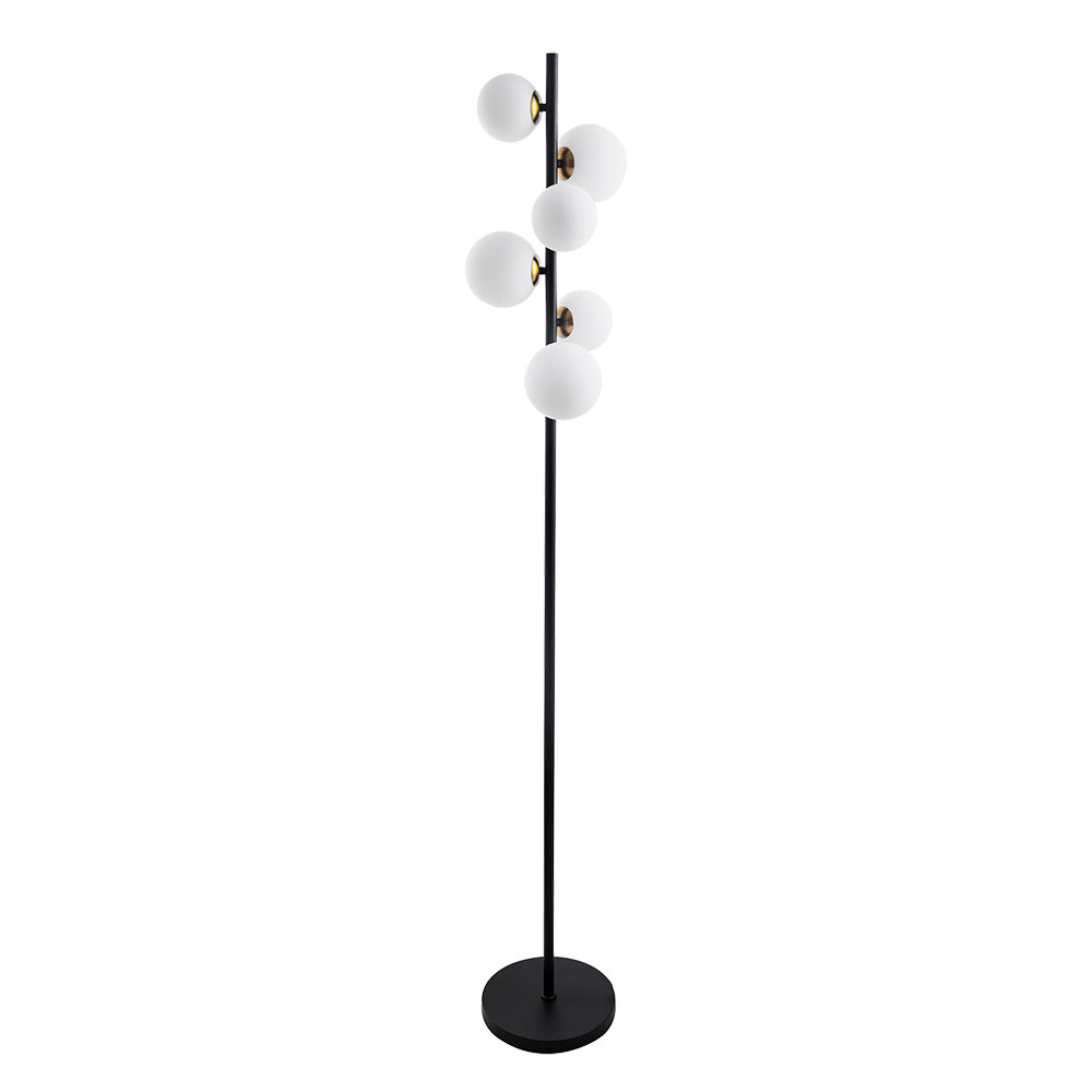 Торшер 165*29 см, 6*G9, 33W, Arte Lamp Gemini A2243PN-6BK, Черный