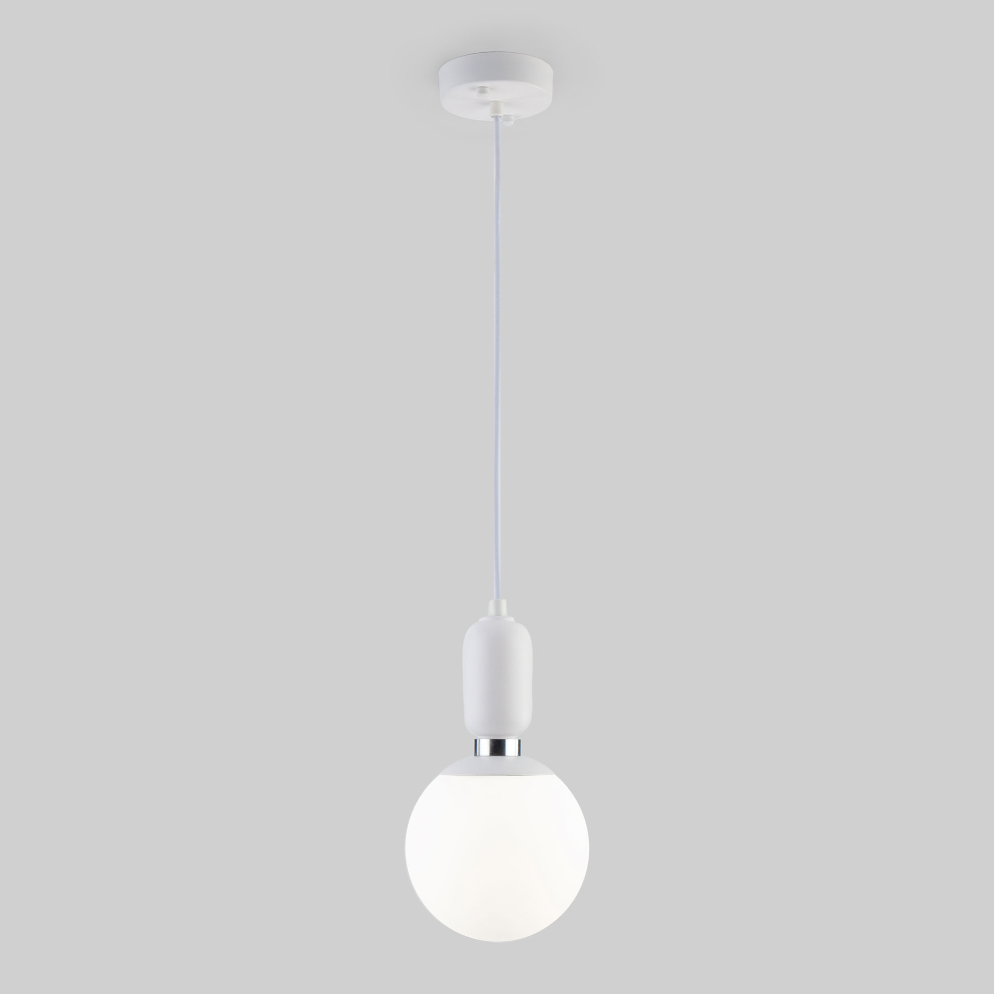 Подвесной светильник Eurosvet 50151/1, белый, диаметр 13 см